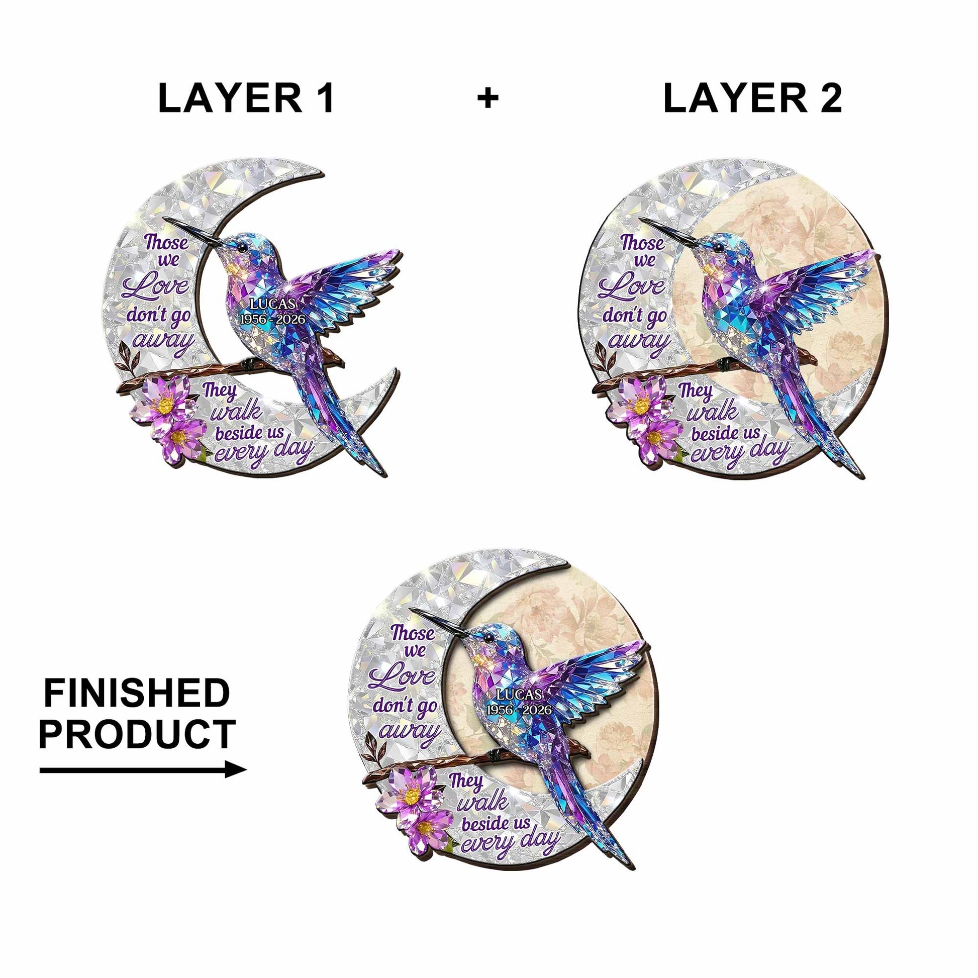 Those We Love Don't Go Away, Hummingbird And Flowers