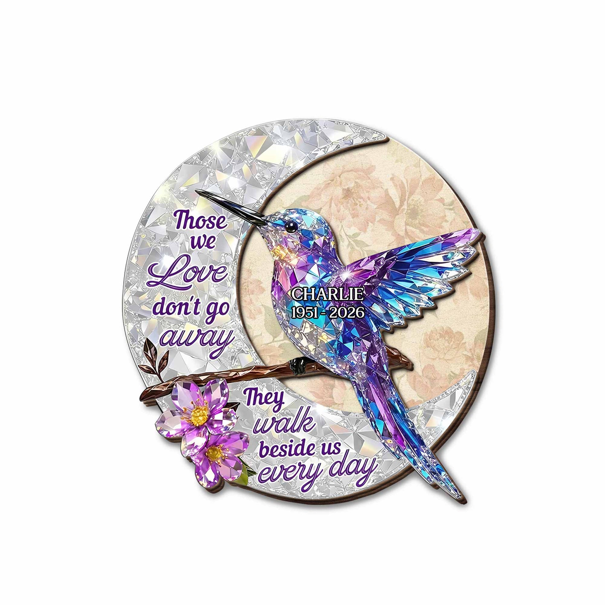 Those We Love Don't Go Away, Hummingbird And Flowers