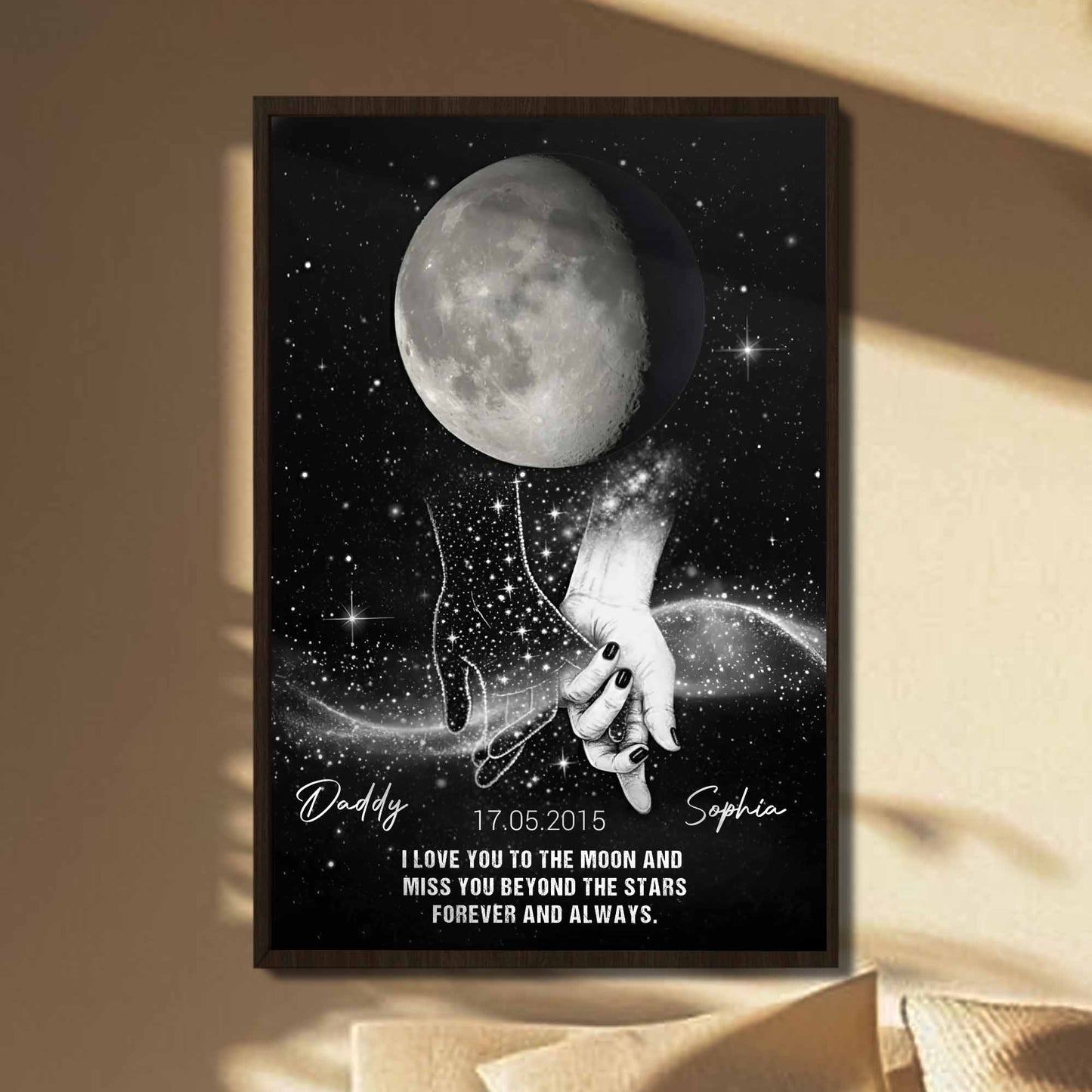 I Love You To The Moon, Stars And Moon Poster