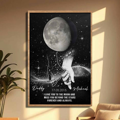 I Love You To The Moon, Stars And Moon Poster