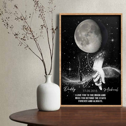 I Love You To The Moon, Stars And Moon Poster