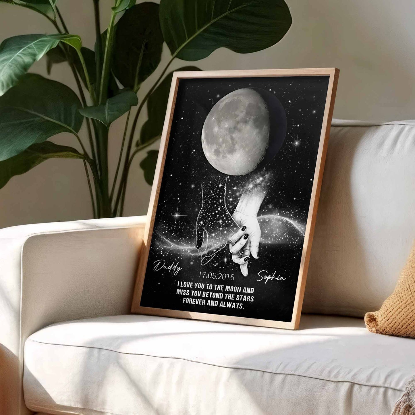 I Love You To The Moon, Stars And Moon Poster