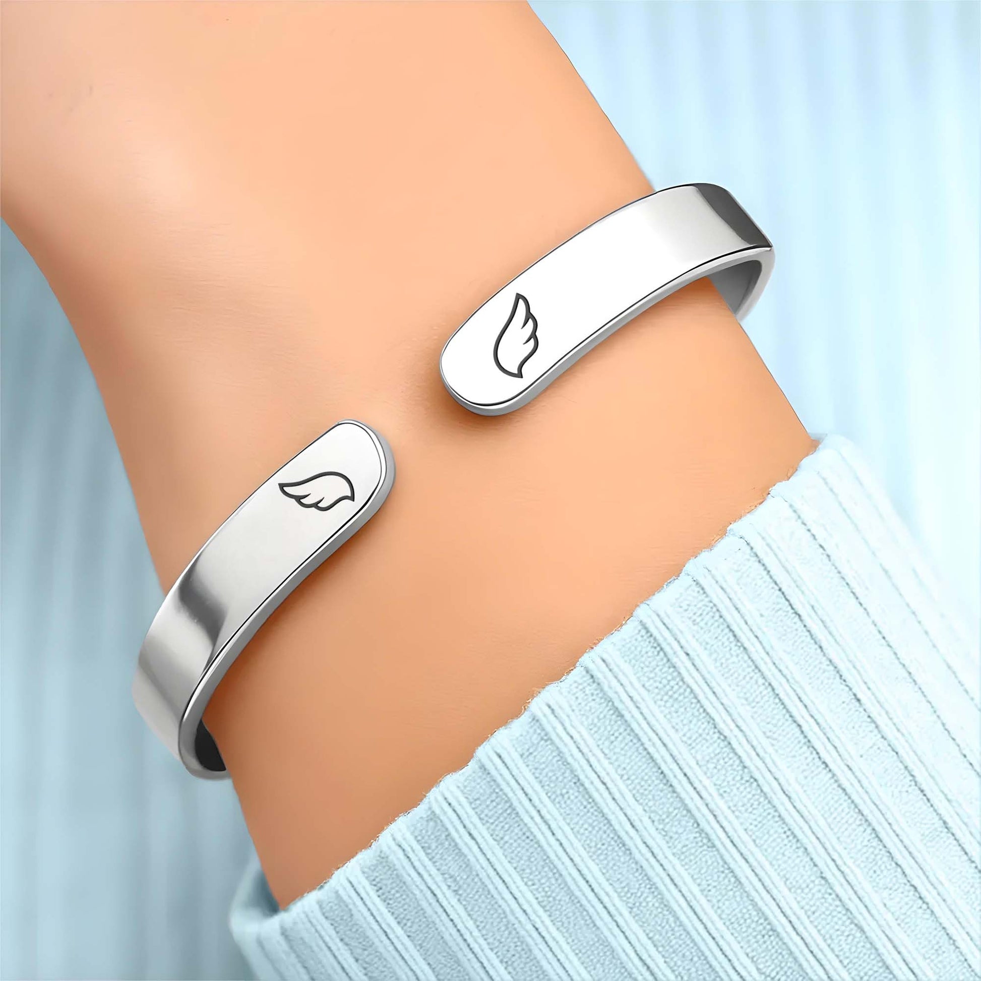 Always Loved Never Forgotten Forever Missed Wings Bracelet