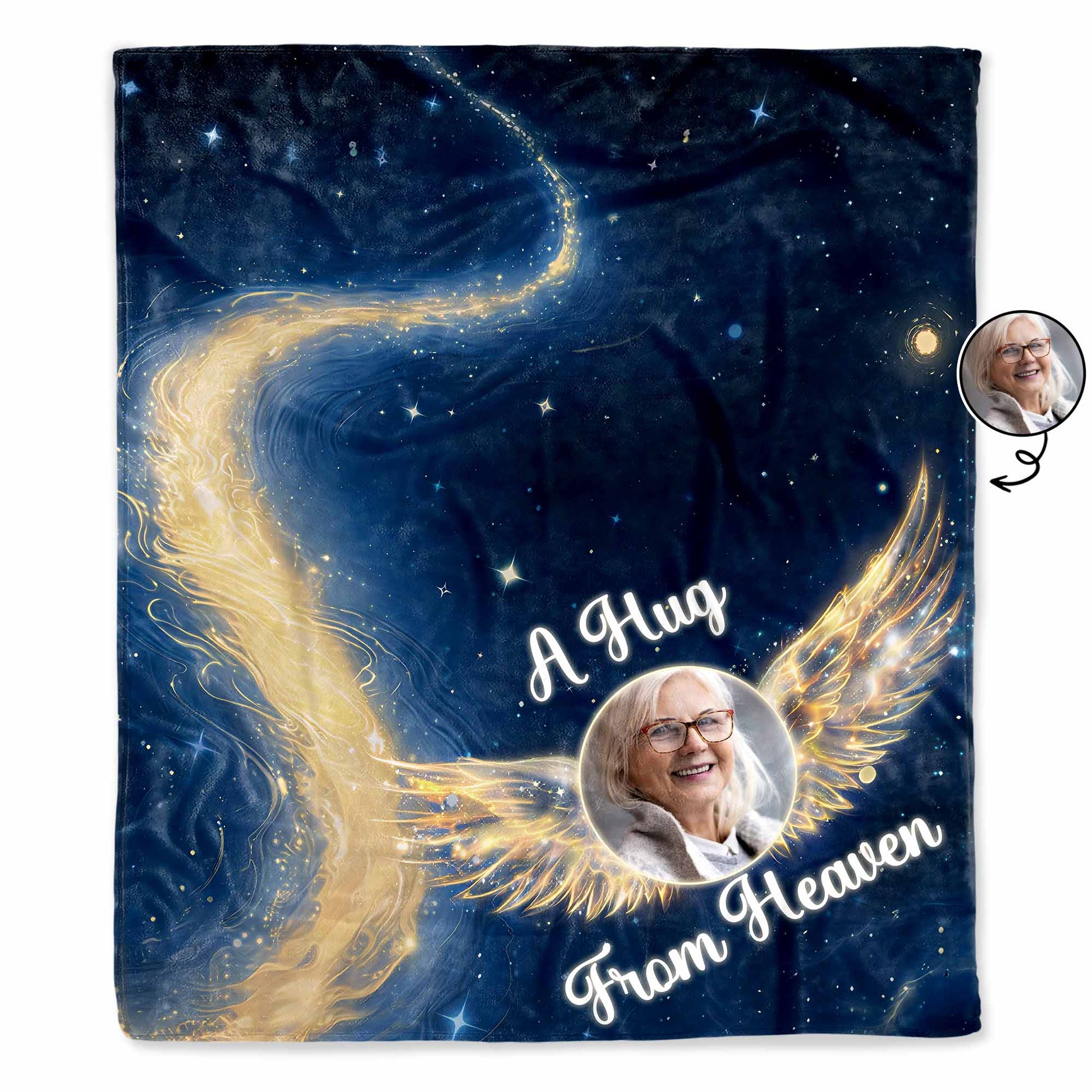 A Hug From Heaven With Stars And Wings