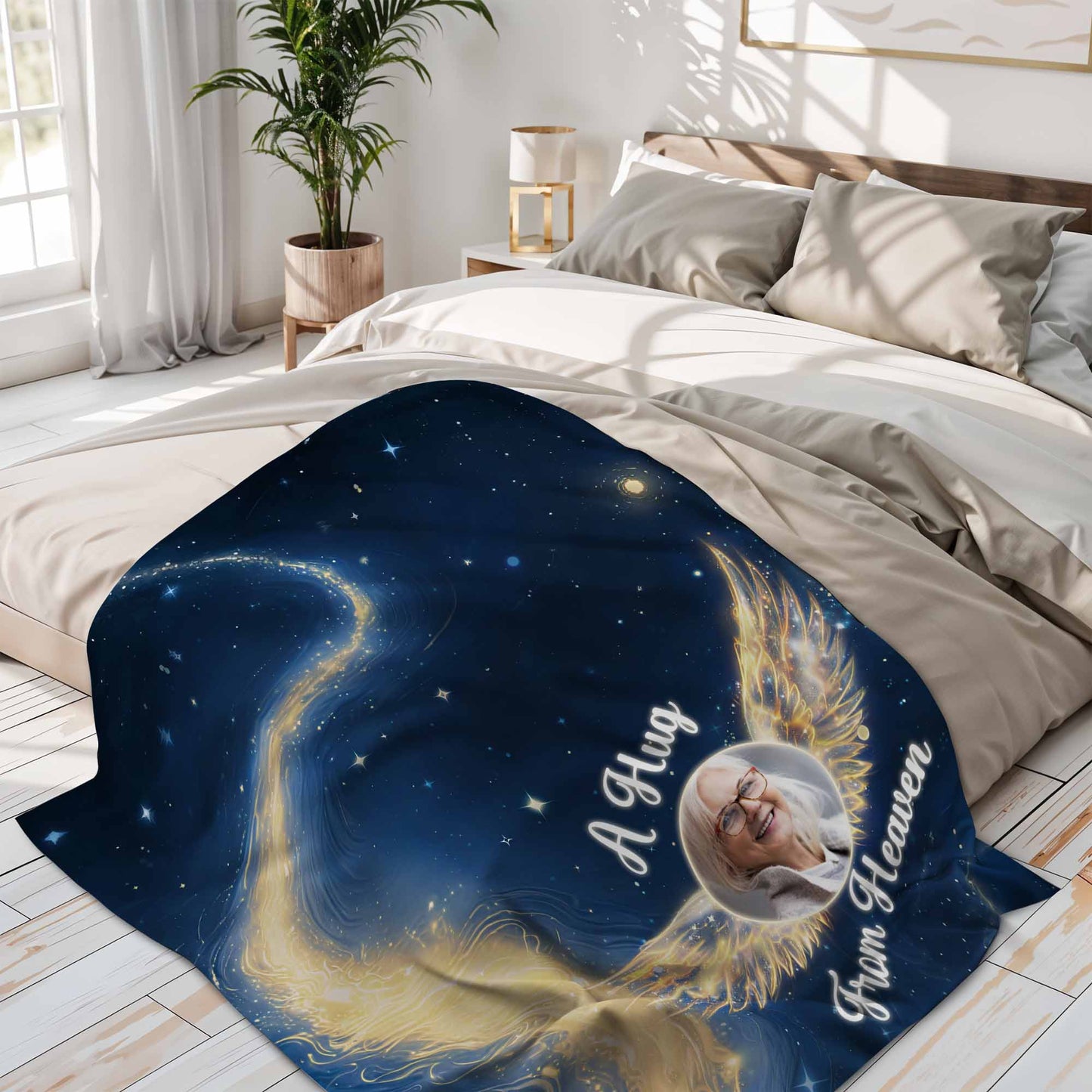 A Hug From Heaven With Stars And Wings