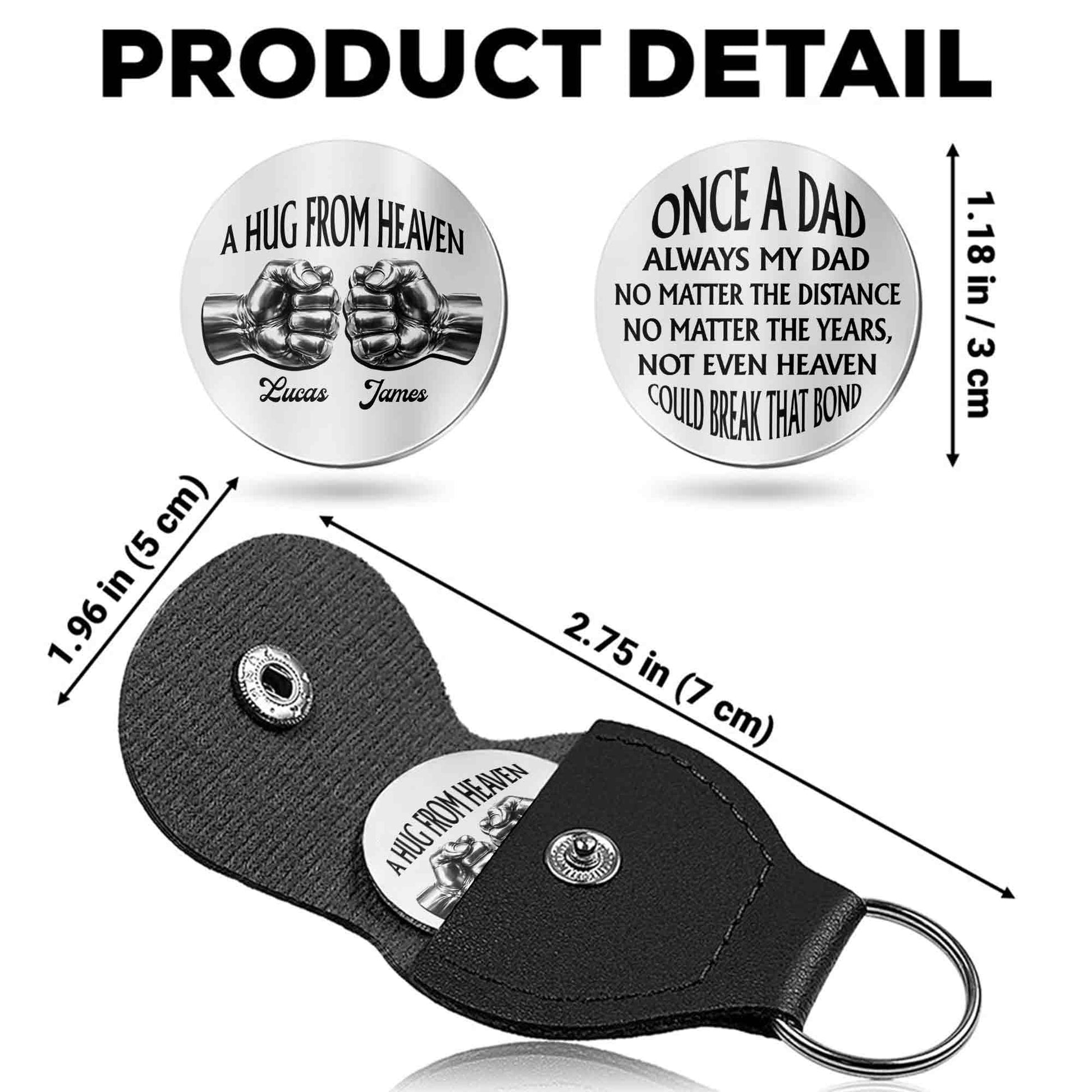 A Hug From Heaven Once A Dad Always My Dad Fist Bump