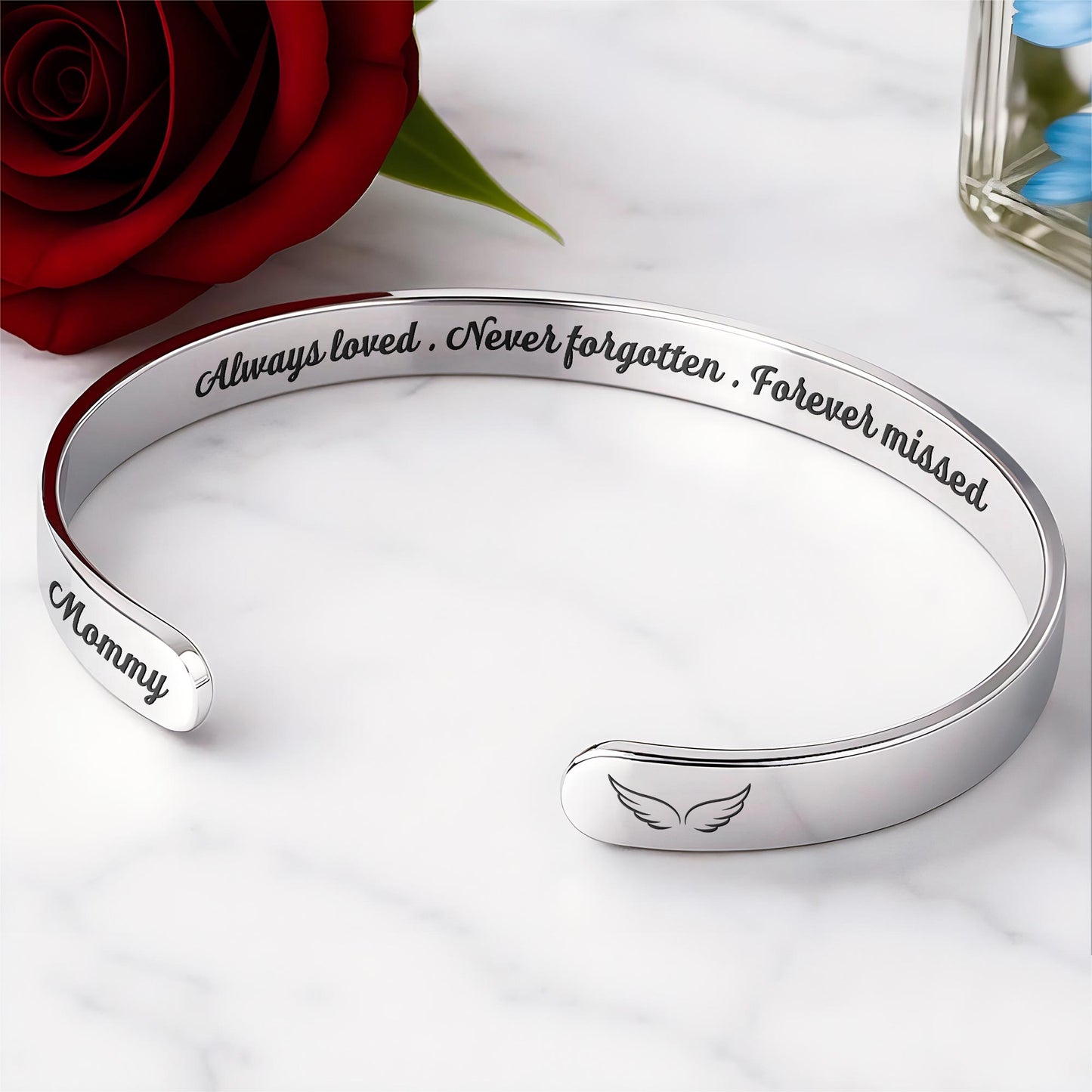 Always Loved, Angel Wings Memorial Bracelet
