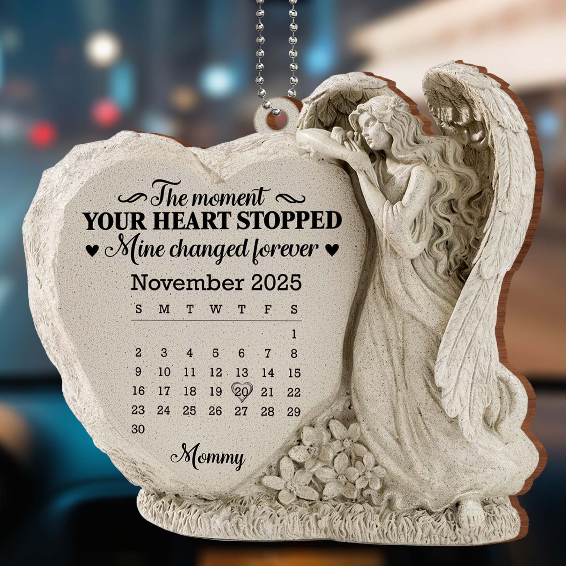 The Moment Your Heart Stopped, Angelic Memorial Ornament