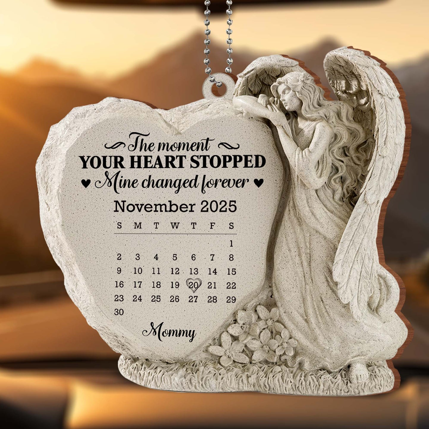 The Moment Your Heart Stopped, Angelic Memorial Ornament