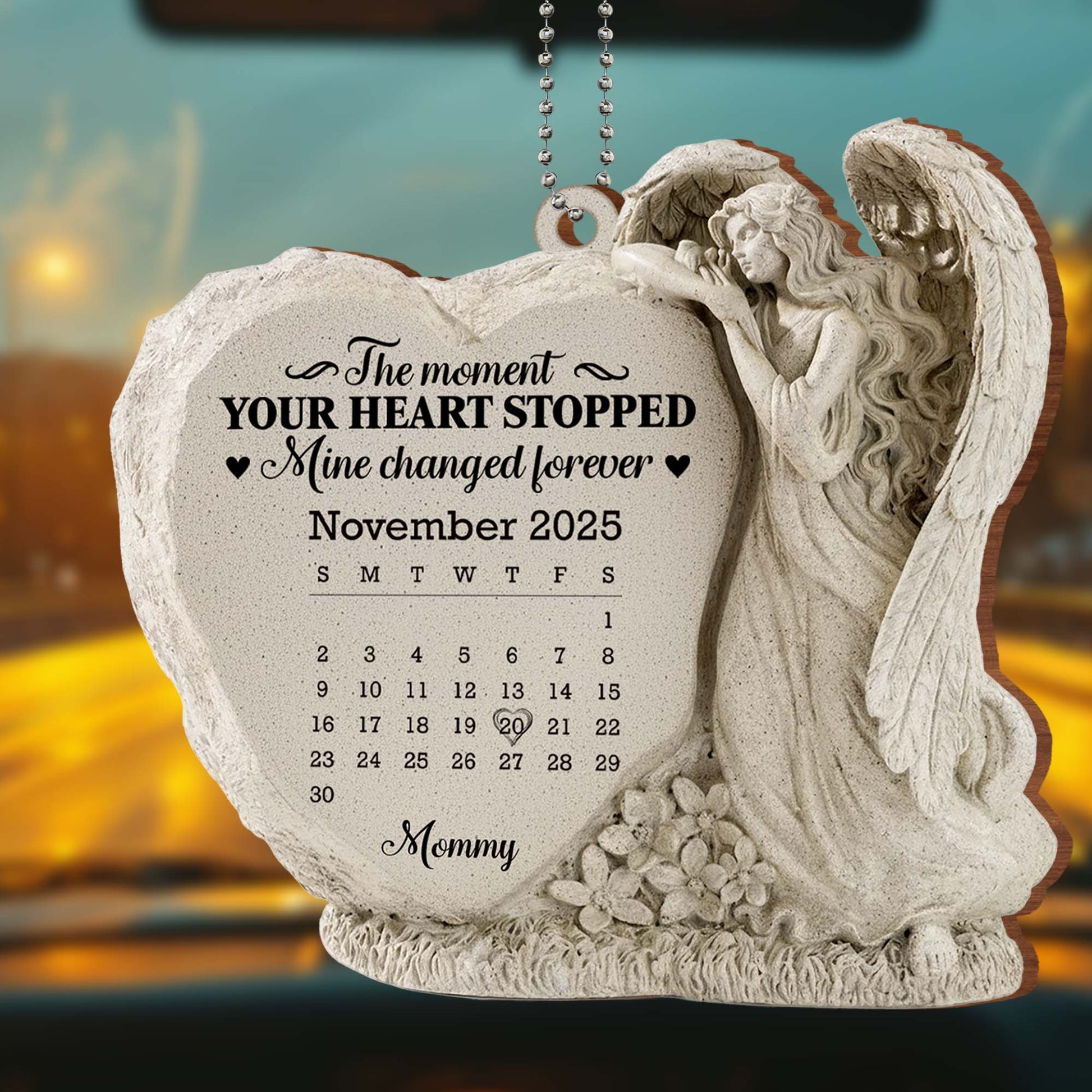 The Moment Your Heart Stopped, Angelic Memorial Ornament