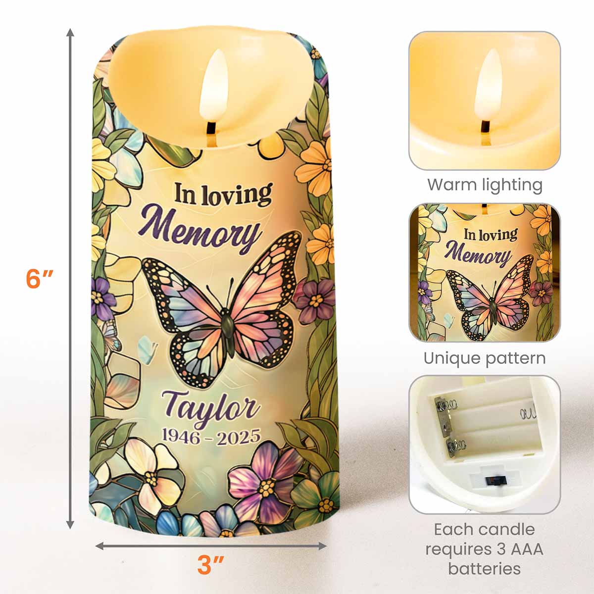 In Loving Memory Your Light Will Always Shine In My Heart Butterfly Flower