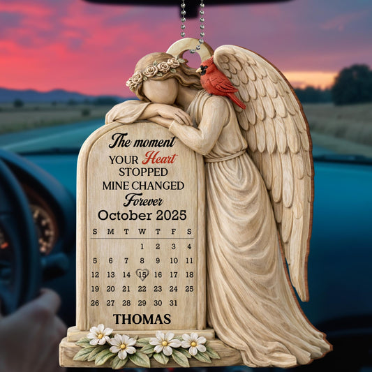 The Moment Your Heart Stopped, Angel And Cardinal Memorial Ornament