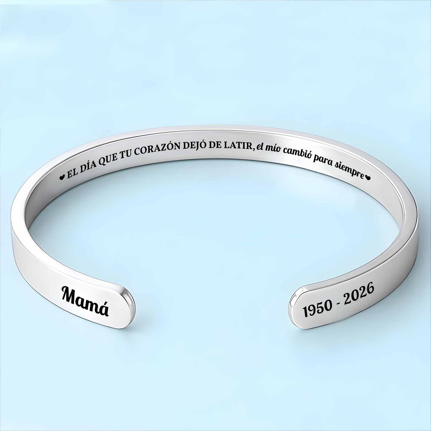 El Día Que Tu Corazón Dejó De Latir Mamá Heart Bracelet