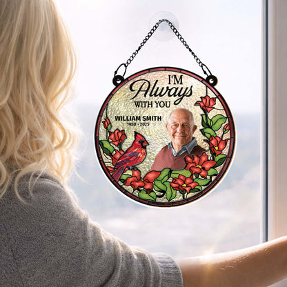 I'm Always With You Memorial Cardinal and Red Flowers