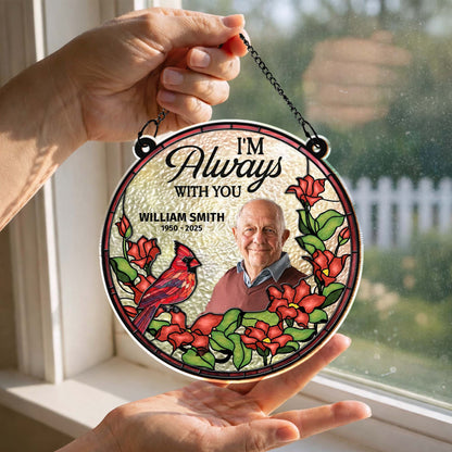 I'm Always With You Memorial Cardinal and Red Flowers