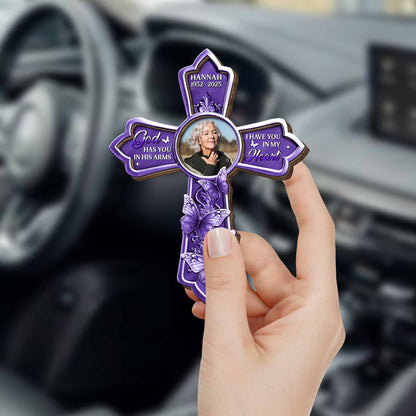 God Has You In His Arms, I Have You In My Heart Cross With Butterflies