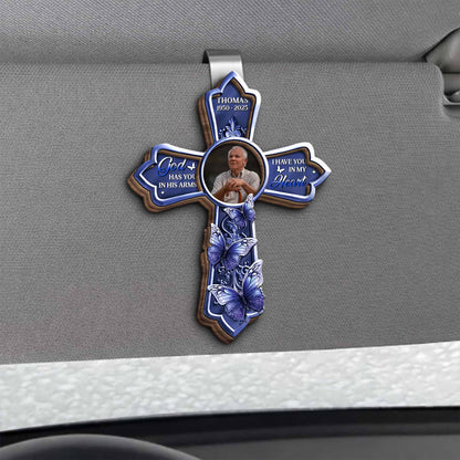 God Has You In His Arms, I Have You In My Heart Cross With Butterflies