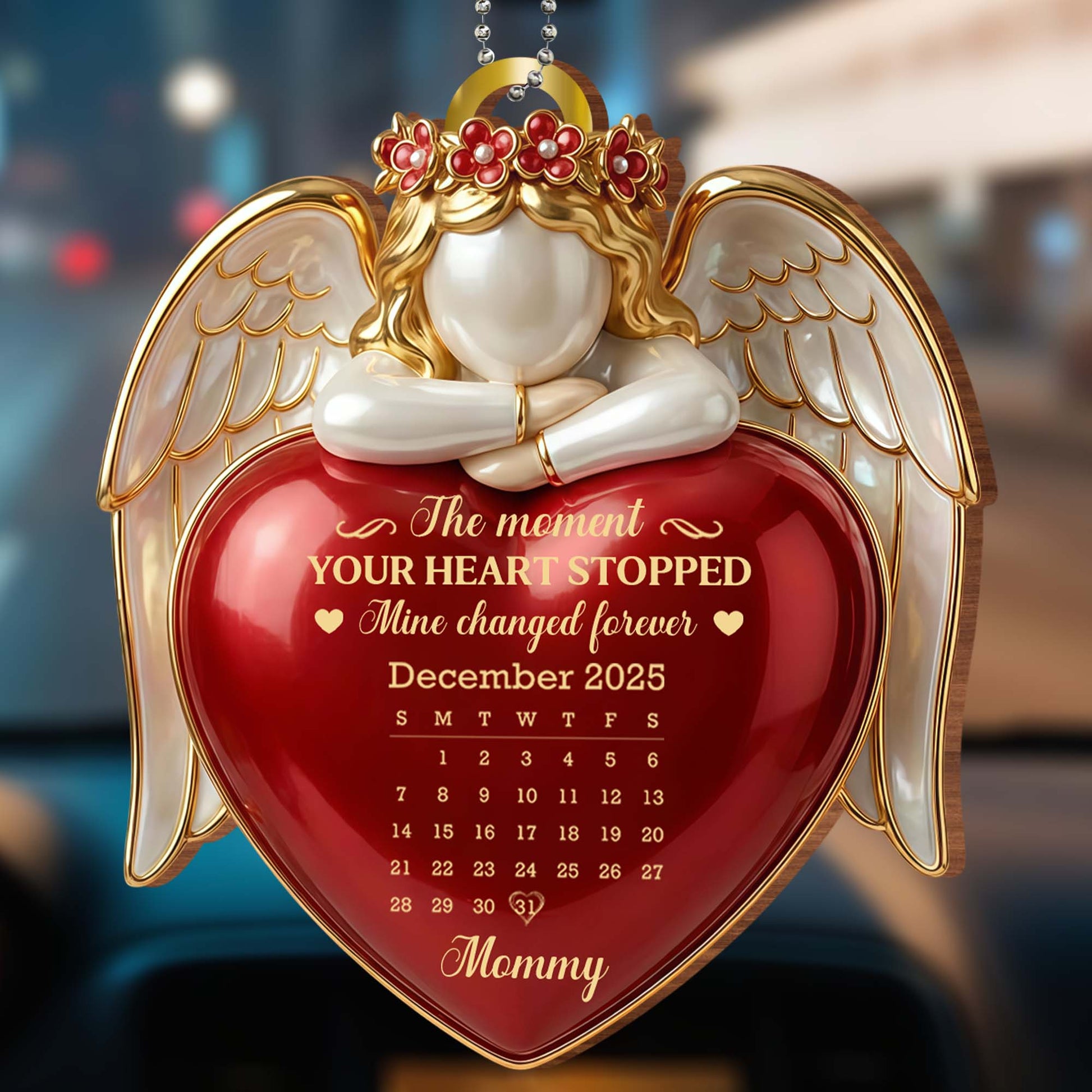 The Moment Your Heart Stopped, Angel Heart Calendar Ornament
