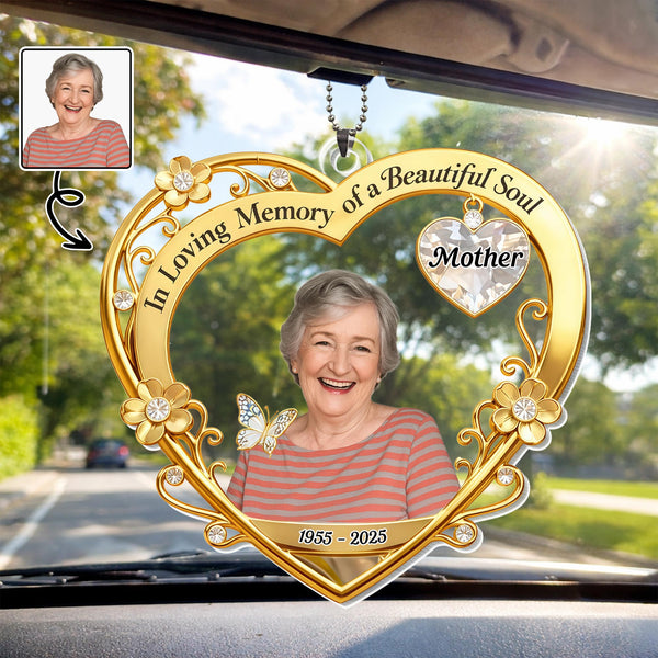 In Loving Memory of a Beautiful Soul, Heart With Flowers and Butterfly