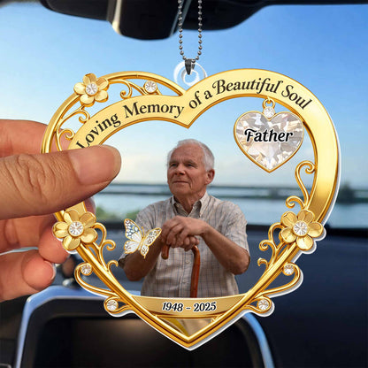 In Loving Memory of a Beautiful Soul, Heart With Flowers and Butterfly