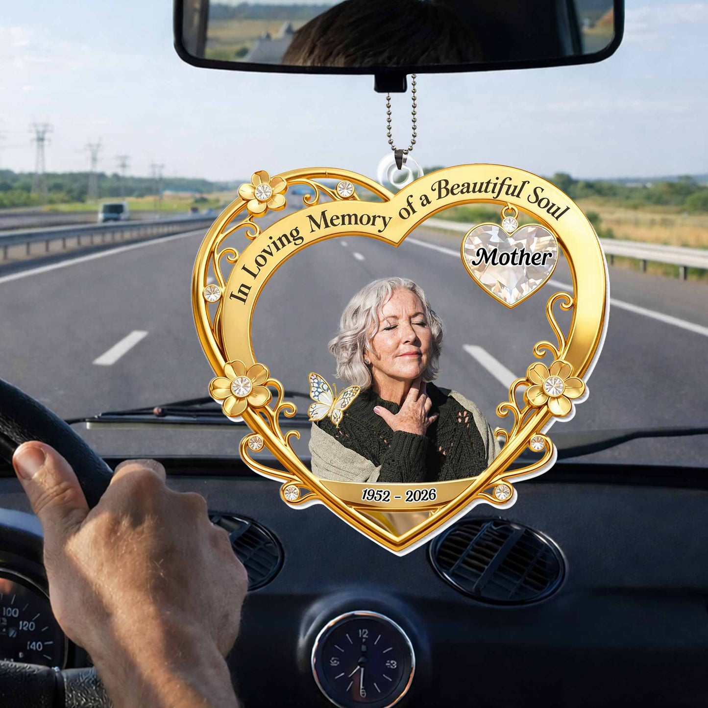 In Loving Memory of a Beautiful Soul, Heart With Flowers and Butterfly