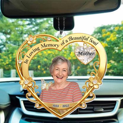 In Loving Memory of a Beautiful Soul, Heart With Flowers and Butterfly