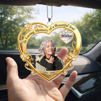 In Loving Memory of a Beautiful Soul, Heart With Flowers and Butterfly