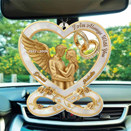 I Am Always With You Angel Wing Couple And Wedding Rings Heart
