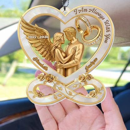 I Am Always With You Angel Wing Couple And Wedding Rings Heart