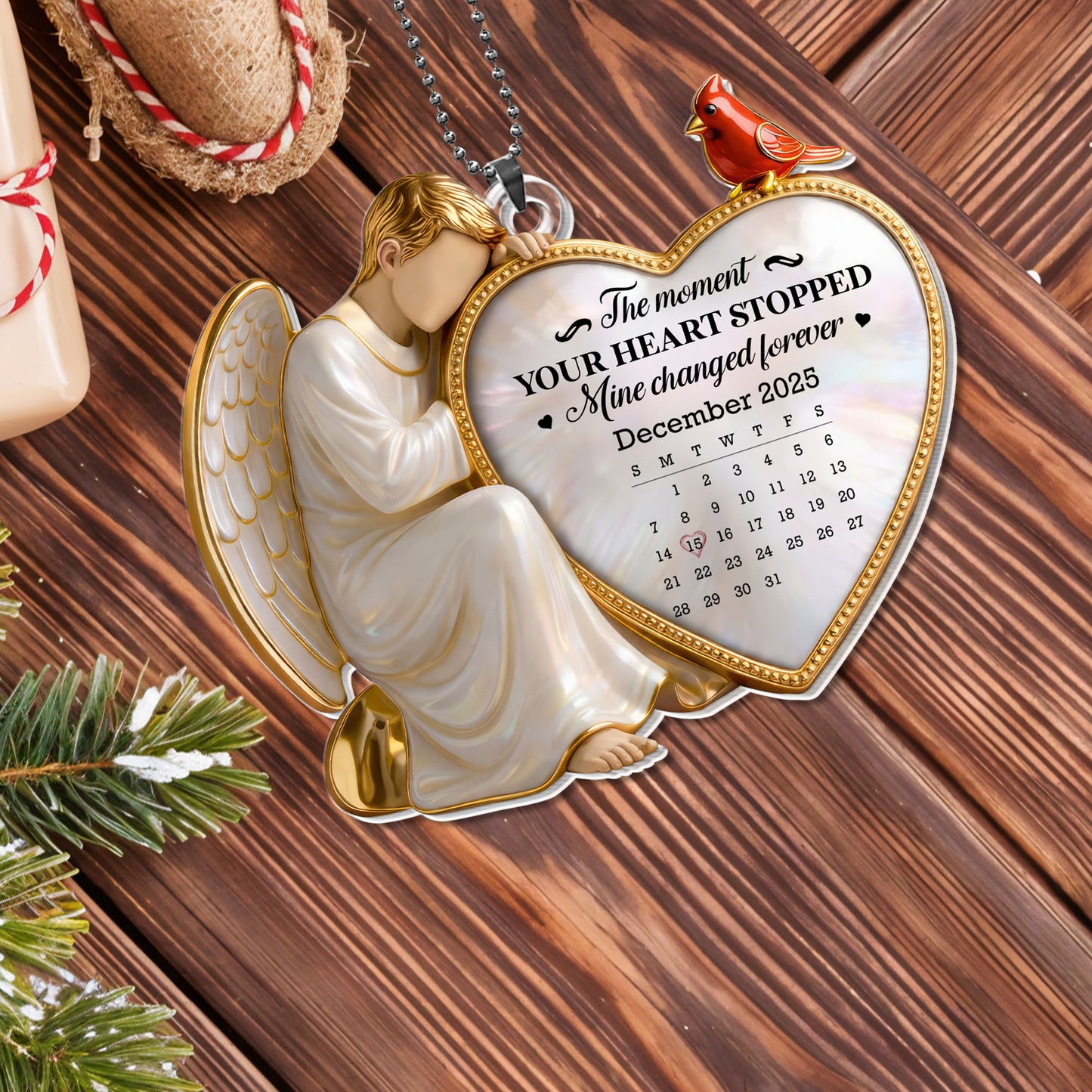 The Moment Your Heart Stopped, Angel And Heart Ornament
