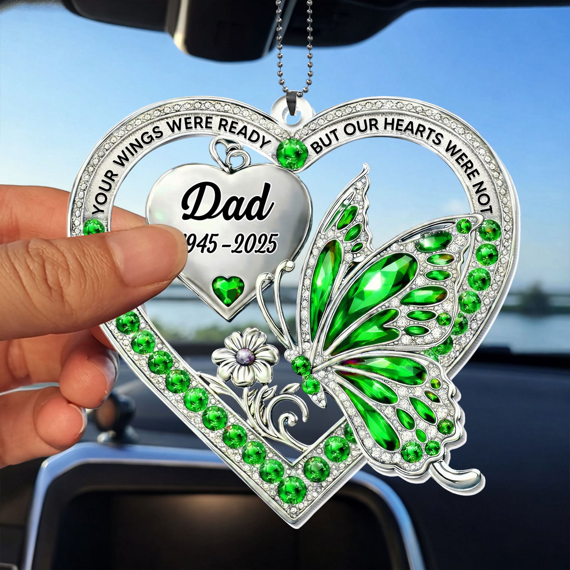 Our Wings Were Ready, Butterfly And Heart Ornament