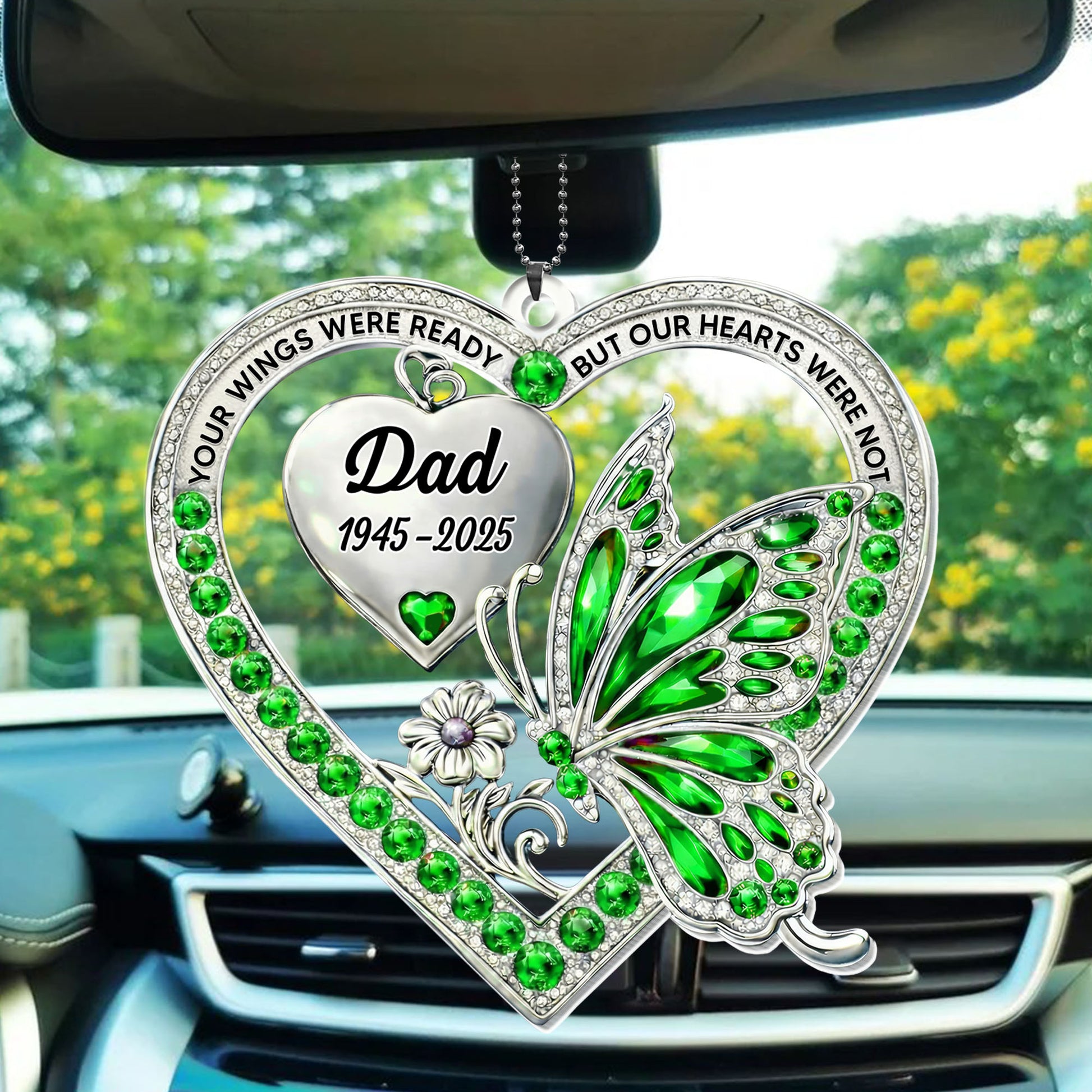 Our Wings Were Ready, Butterfly And Heart Ornament