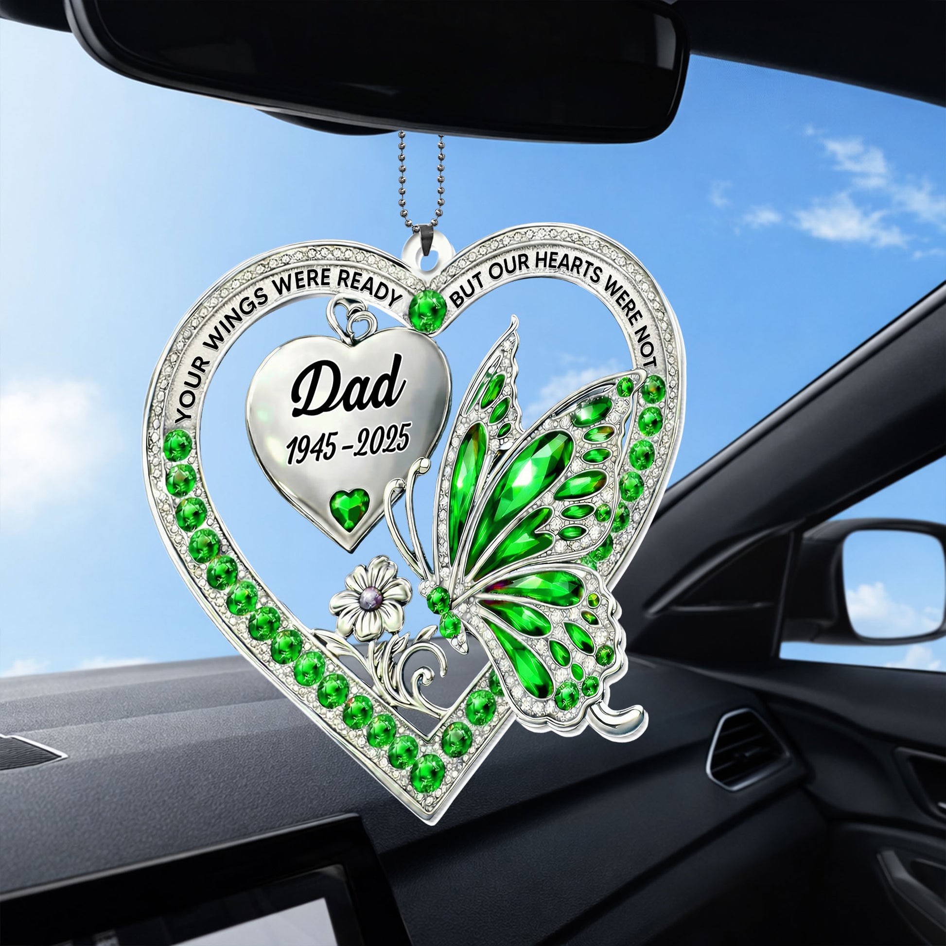 Our Wings Were Ready, Butterfly And Heart Ornament