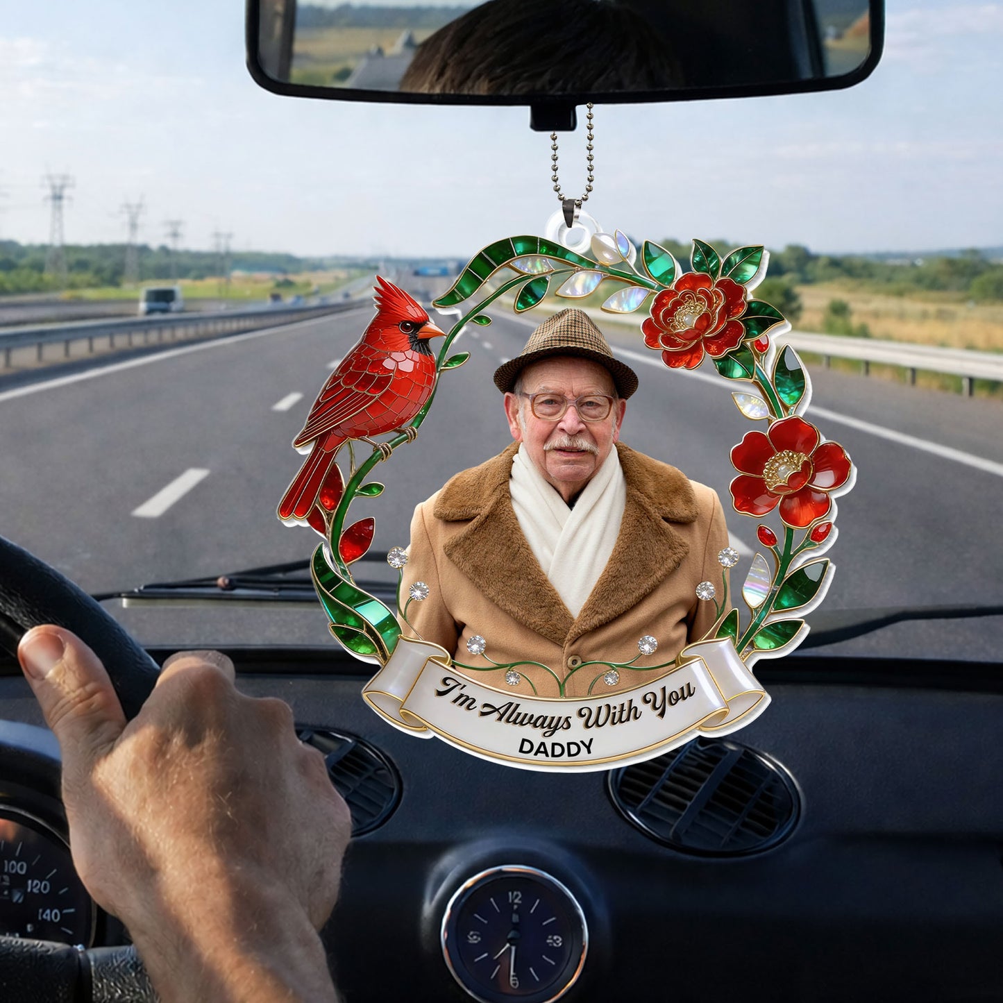 Im Always With You Cardinal And Red Flowers Wreath