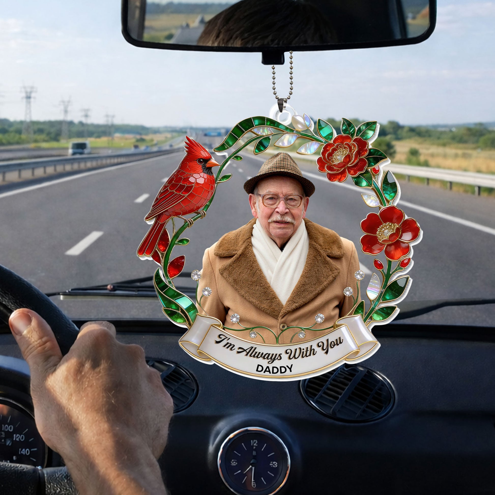 Im Always With You Cardinal And Red Flowers Wreath