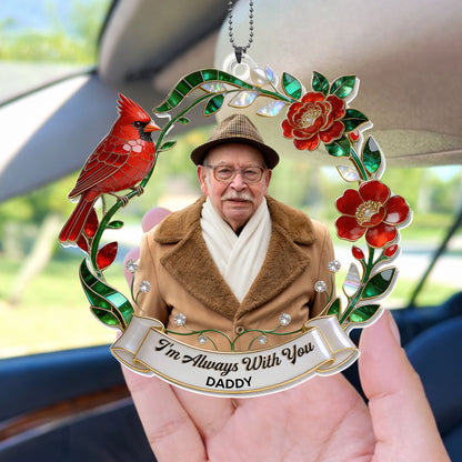 Im Always With You Cardinal And Red Flowers Wreath