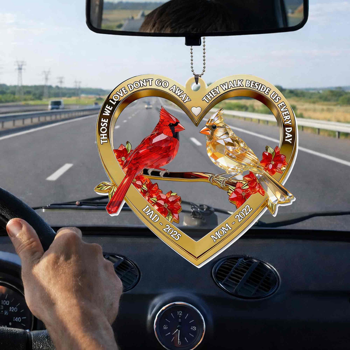 Those We Love Don't Go Away Heart Cardinal Birds Memorial