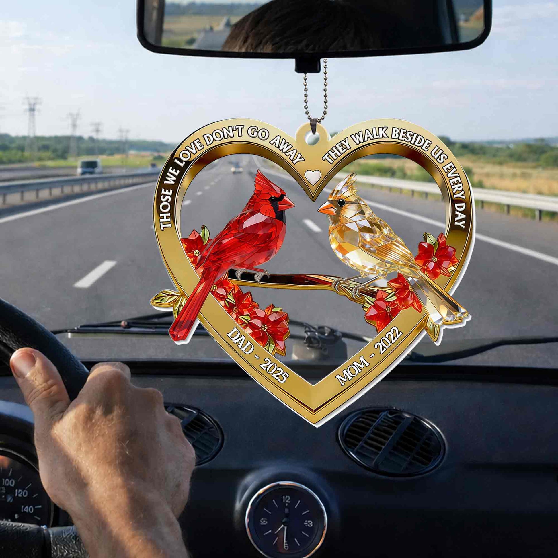 Those We Love Don't Go Away Heart Cardinal Birds Memorial