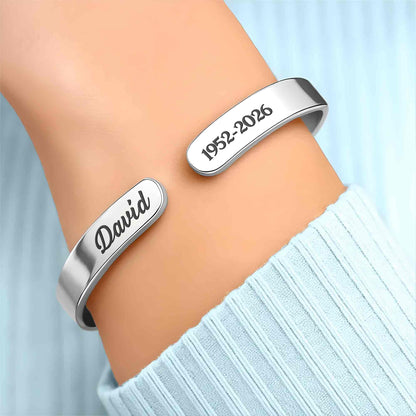 Your Wings Were Ready My Heart Was Not Hummingbird Memorial - Personalized Custom Bracelet Cuff - HME543_BCUF