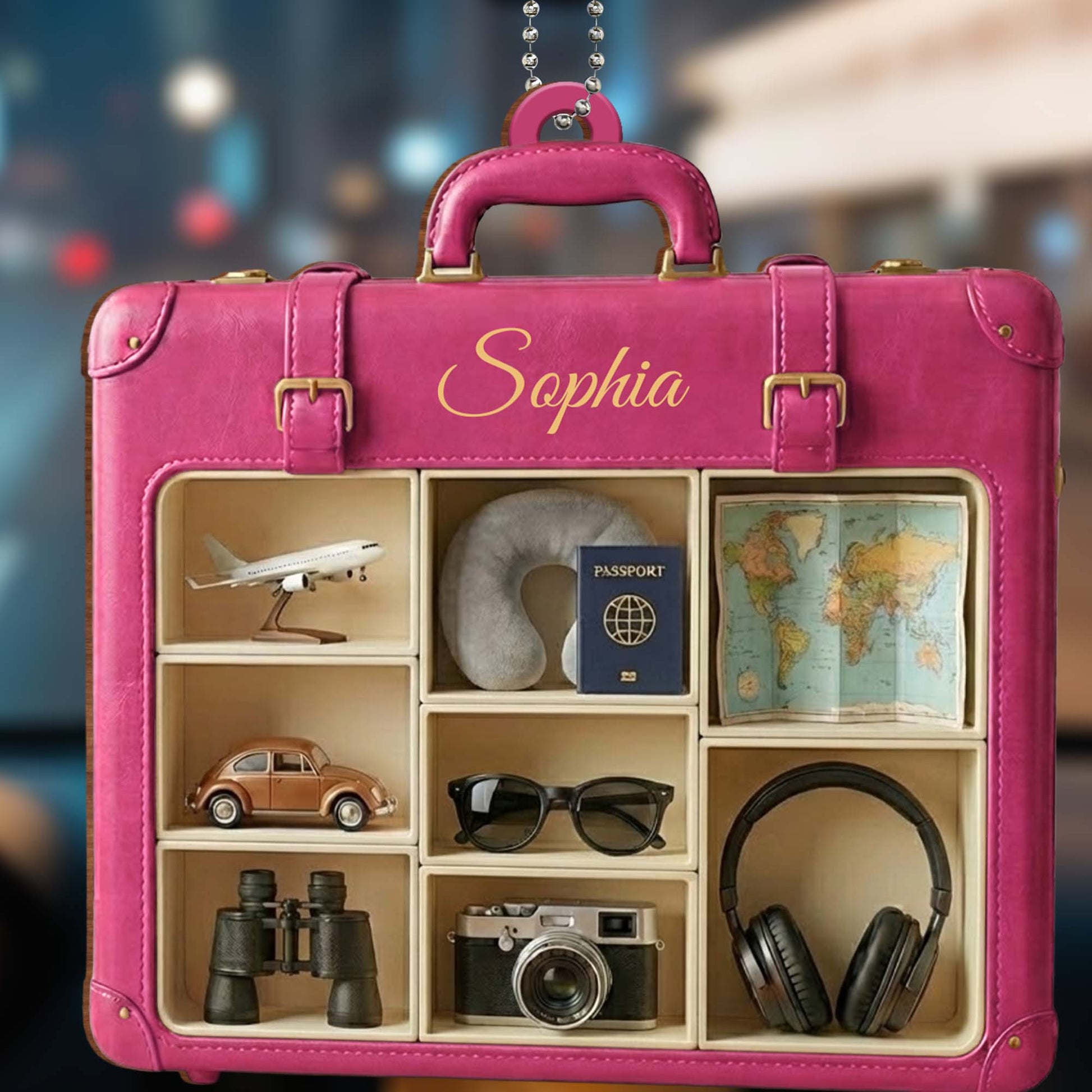 Capture Your Adventures, Travel Essentials Ornament