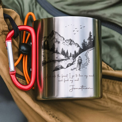 And Into The Forest I Go, Mountains And Hiker Design