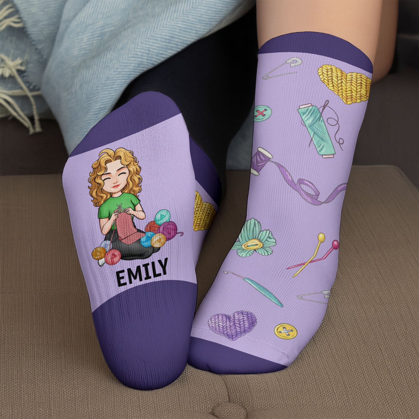 Shhh I'm Counting, Yarn Balls And Knitting Needles