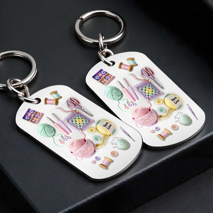 Yarn Love Crochet And Knitting Tools With Thread And Buttons