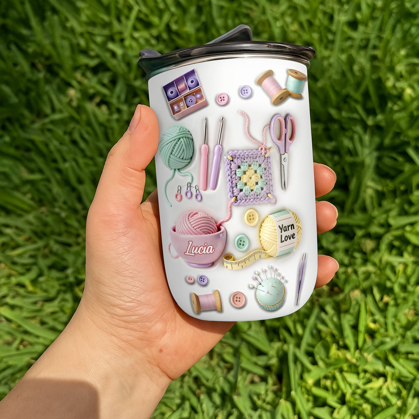 Craft A Unique Surprise Knitting Themed Tumbler