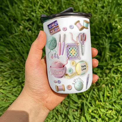 Craft A Unique Surprise Knitting Themed Tumbler