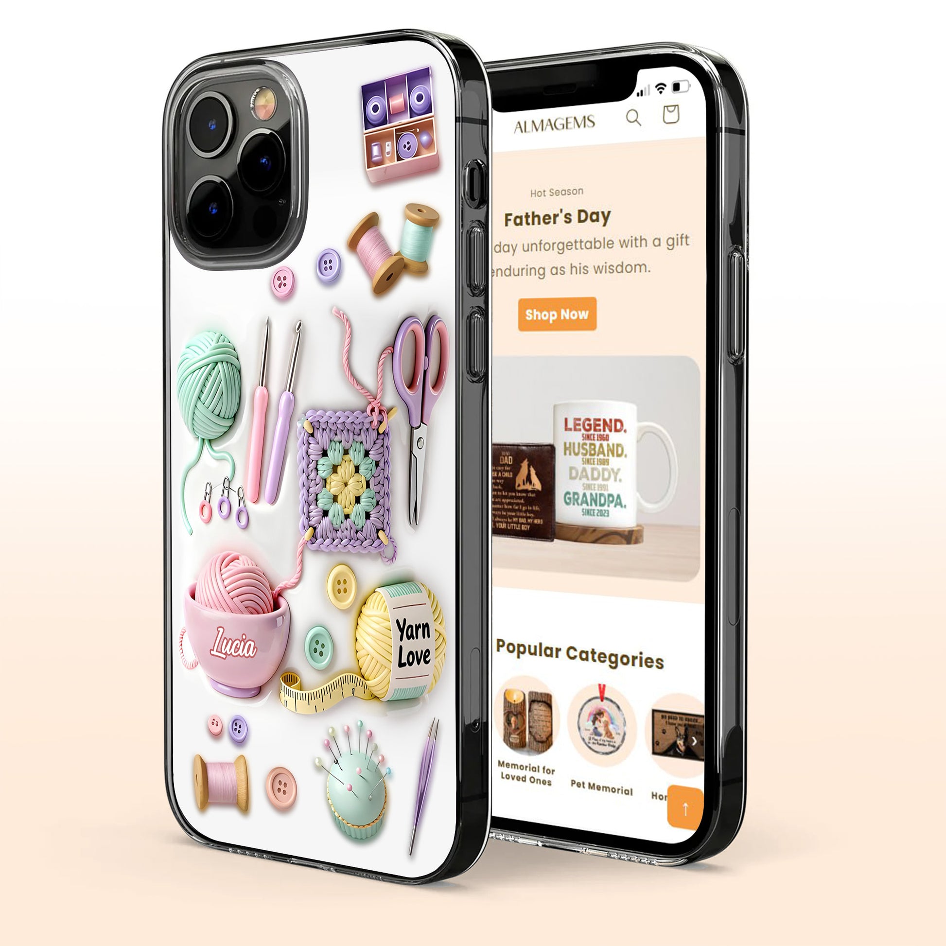 Perfect Gift For Craft Lovers With Yarn And Scissors