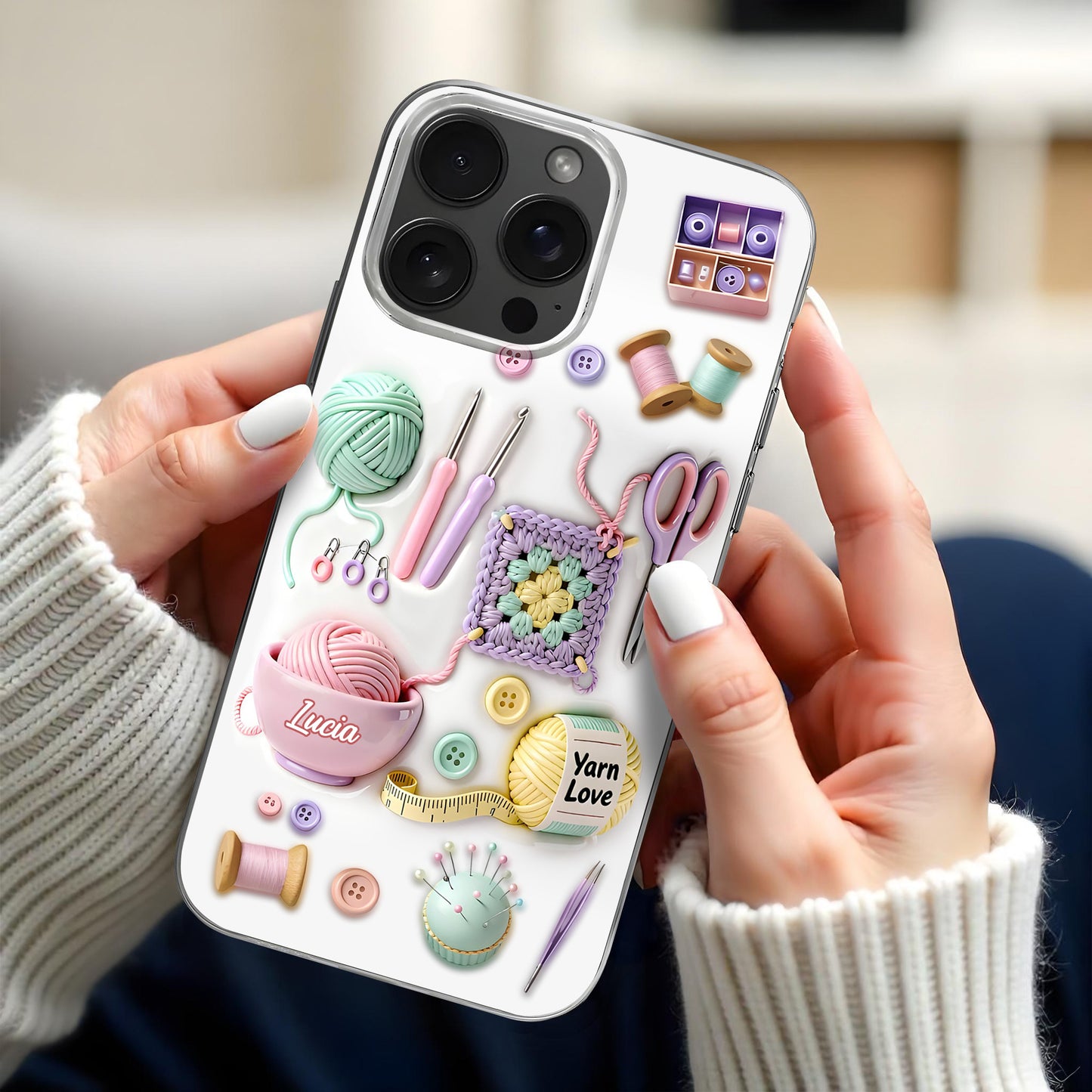 Perfect Gift For Craft Lovers With Yarn And Scissors