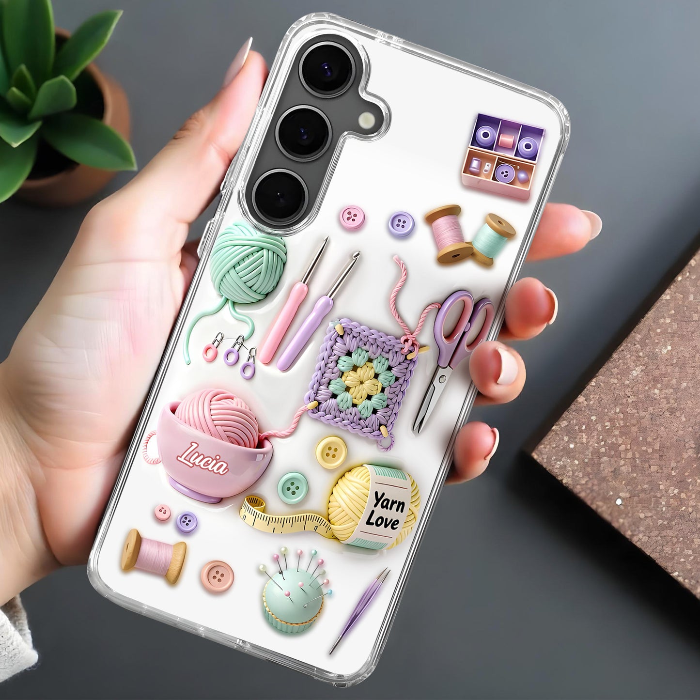 Perfect Gift For Craft Lovers With Yarn And Scissors