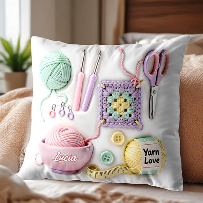 Celebrate the Art of Crafting, Beautiful Personalized Pillow