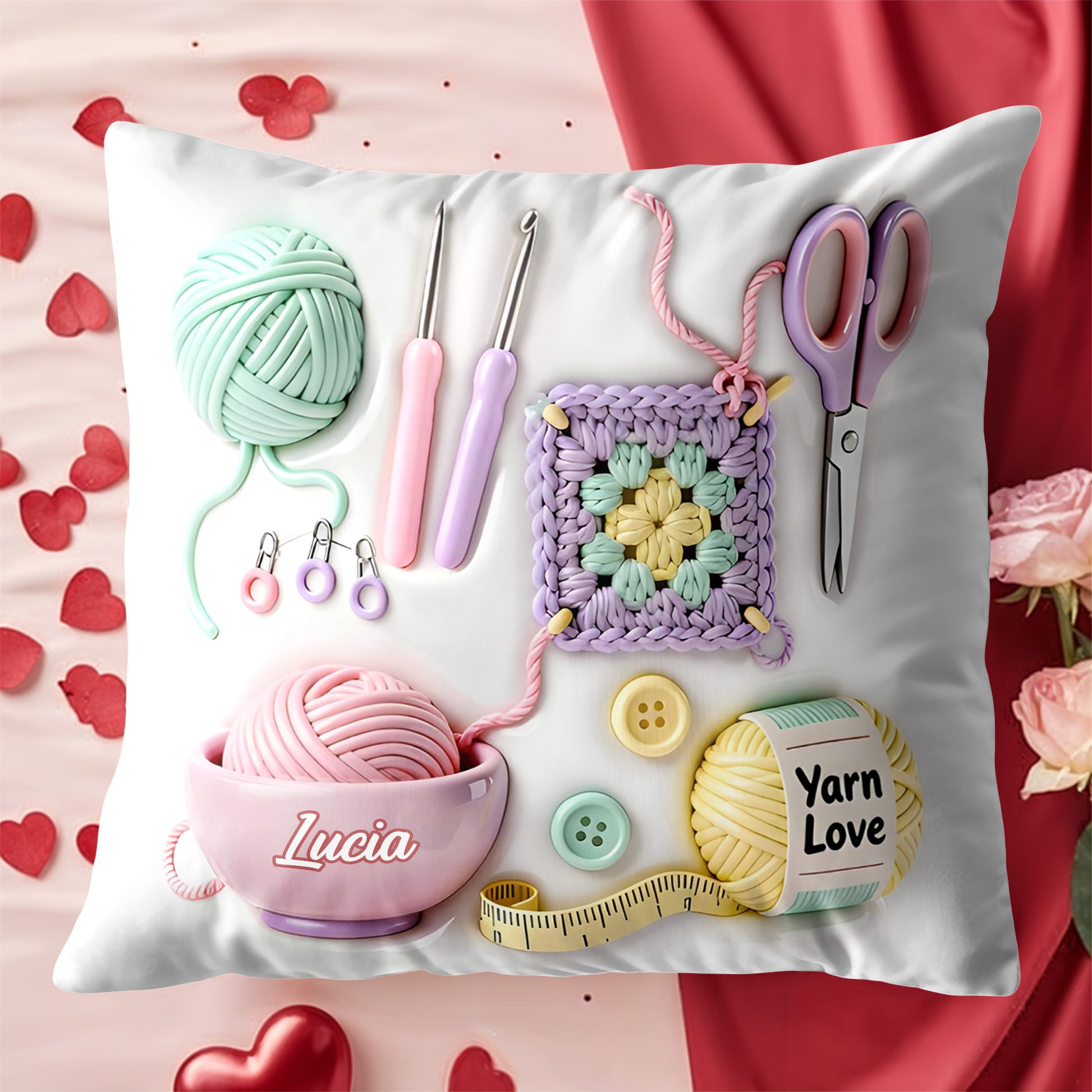 Celebrate the Art of Crafting, Beautiful Personalized Pillow